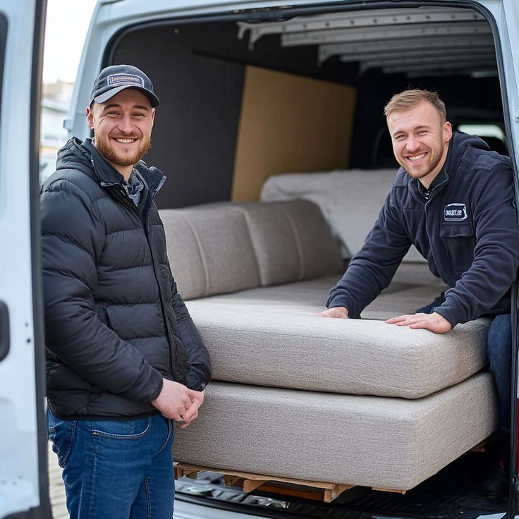 two men delivery furniture in liverpool