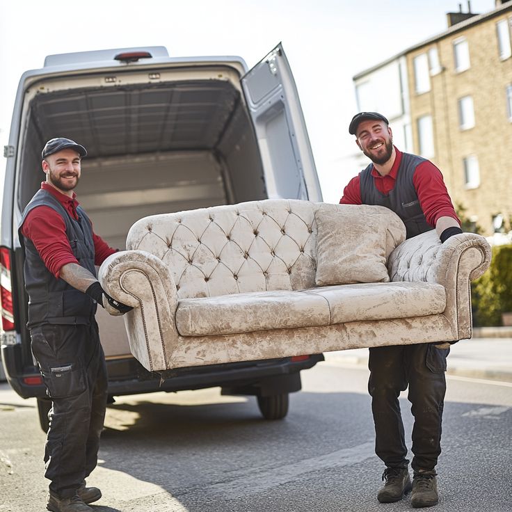 the man with a van liverpool team carrying a couch