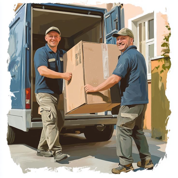 two men carrying out moving services in liverpool