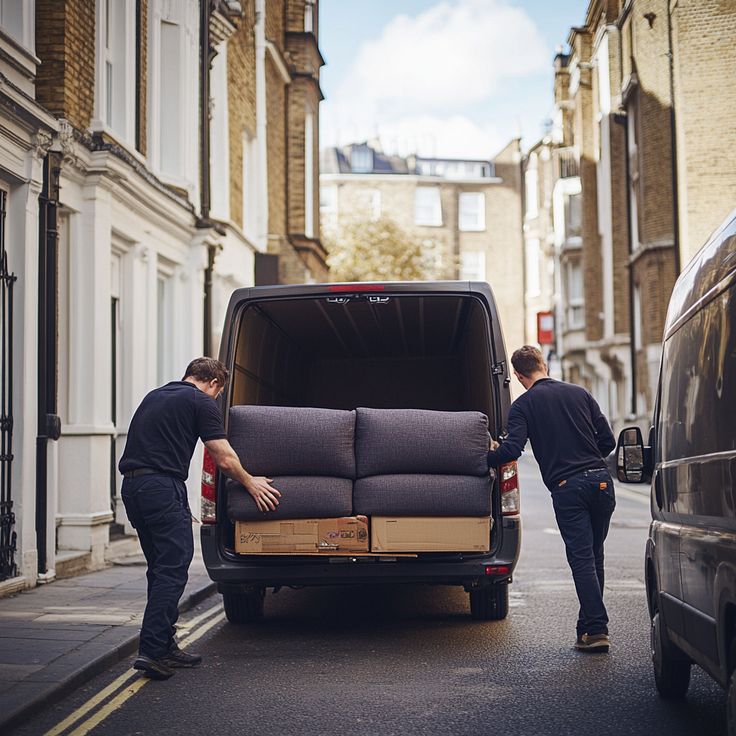 man and a van doing a small removal